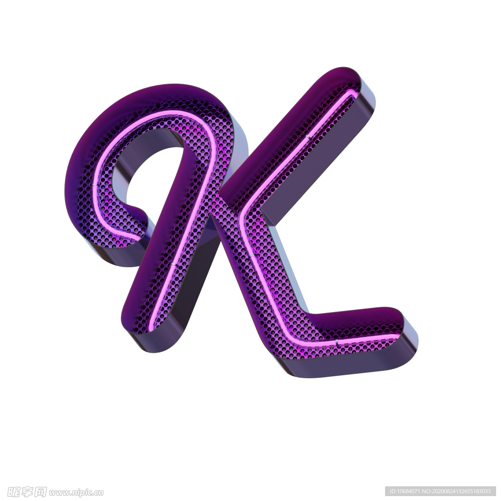 高清立体紫色霓虹灯字母元素设计图__其他模型_3D设计_设计图库_昵图网nipic.com
