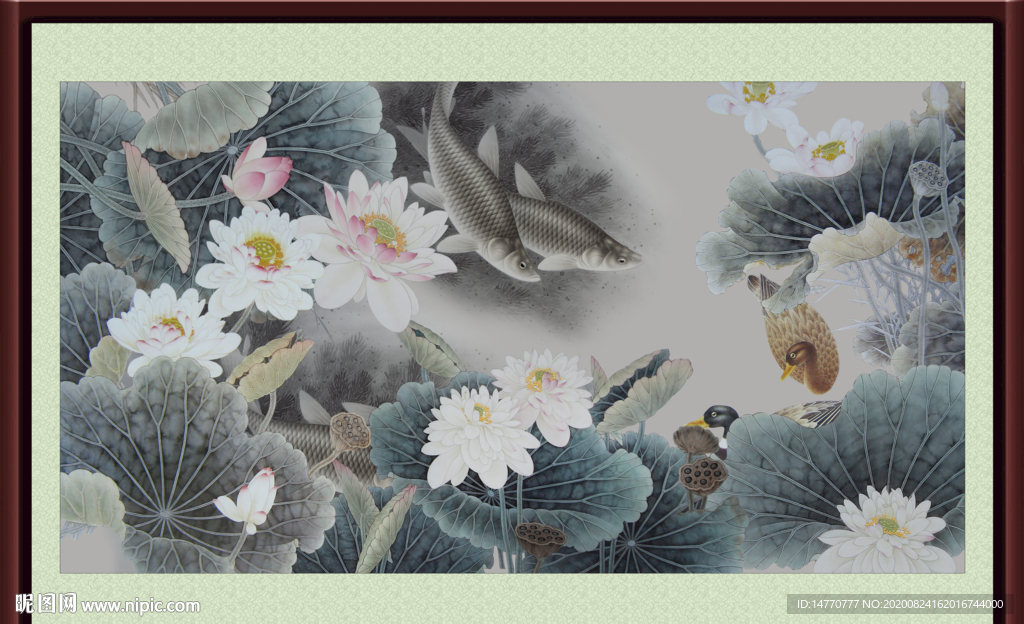 国画荷花