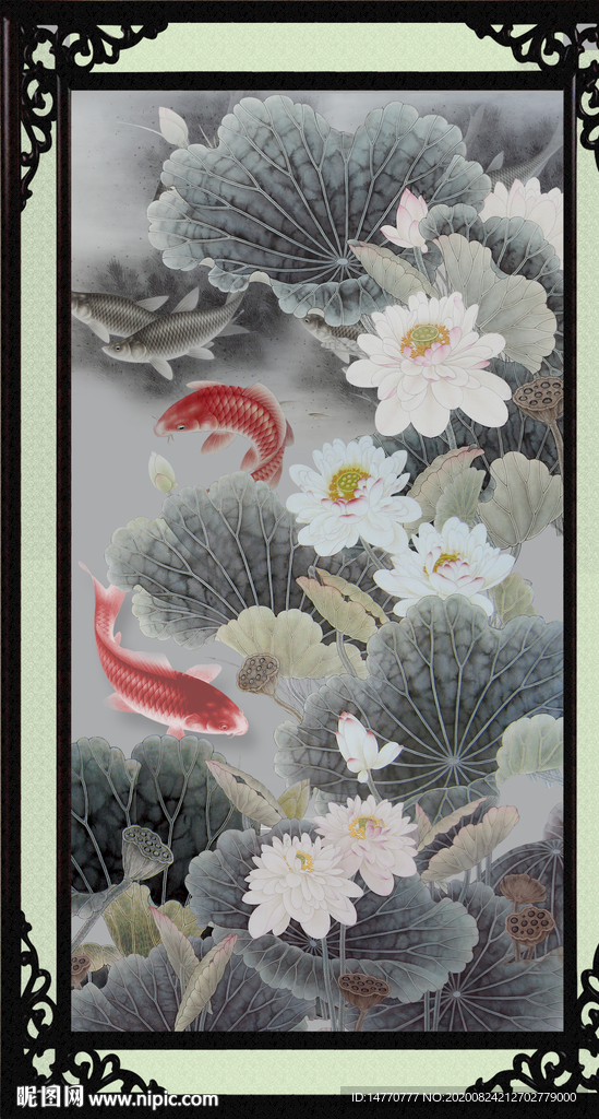国画荷花