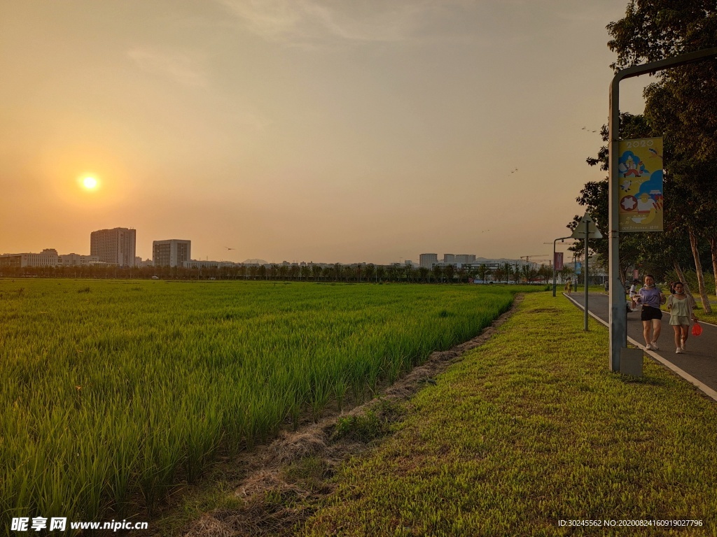 夕阳风景图