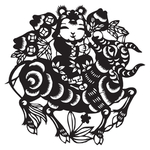 牛年剪纸 放牛儿童 年画 剪纸