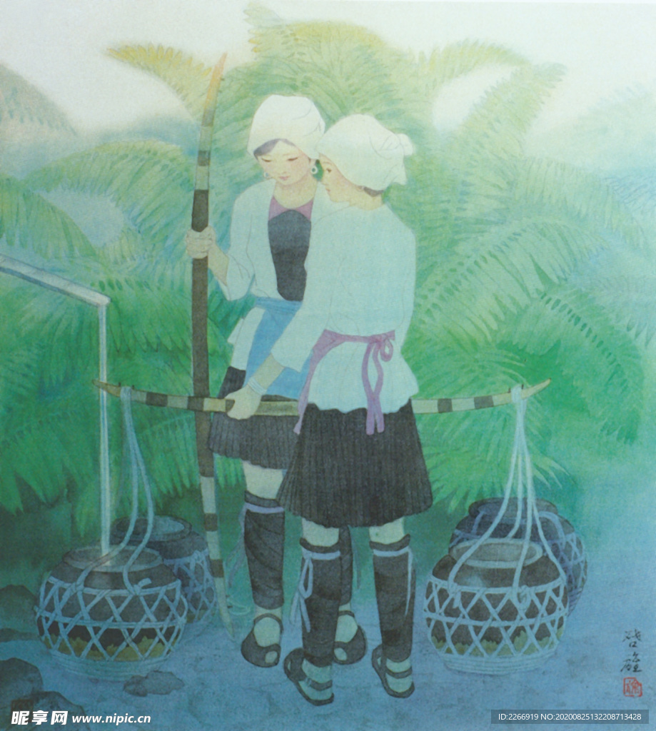 山长绿水长流图