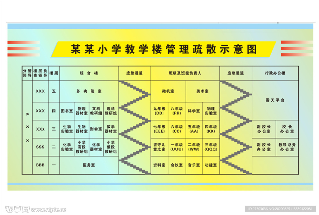 疏散示意图