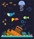 海洋 公园 鱼 船  海底世界