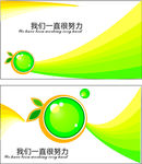绿色背景名片