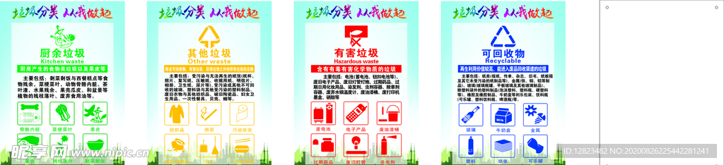 垃圾分类素材图