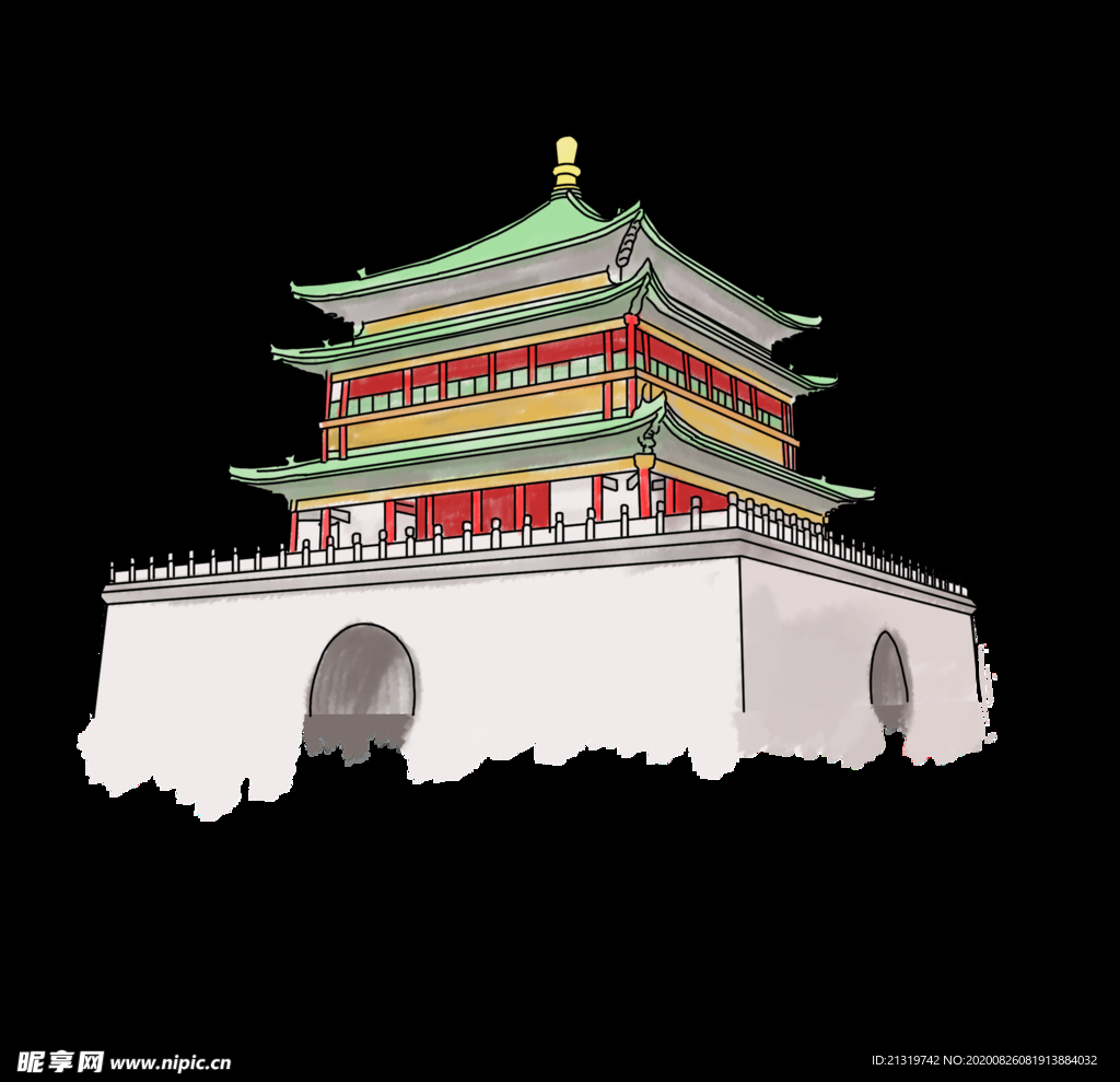 手绘钟楼