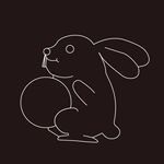 兔子 兔子线稿图 矢量图