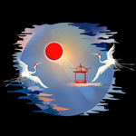 手绘飞鹤