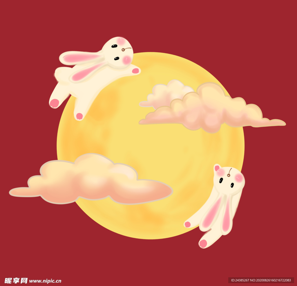 手绘兔子素材