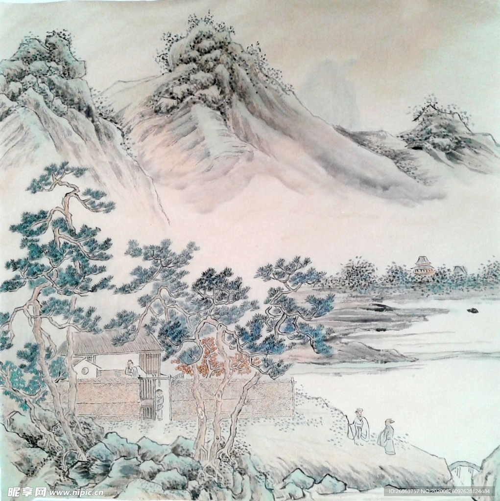 工笔山水画