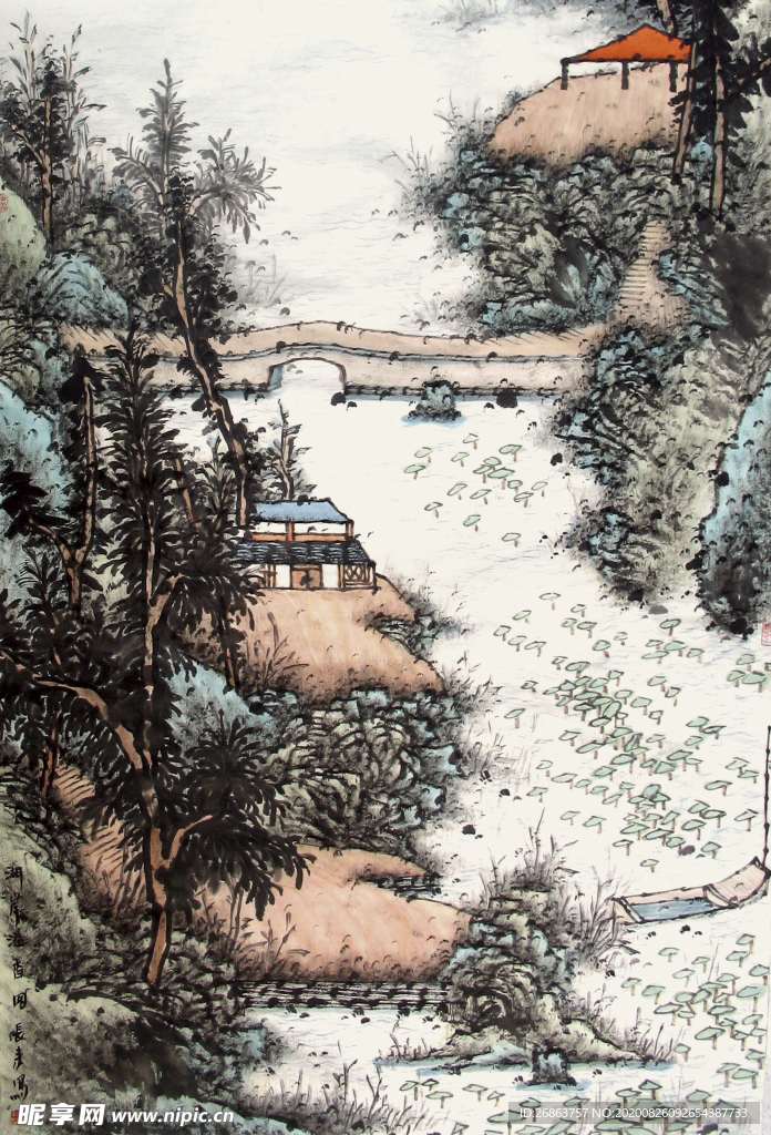 工笔山水画