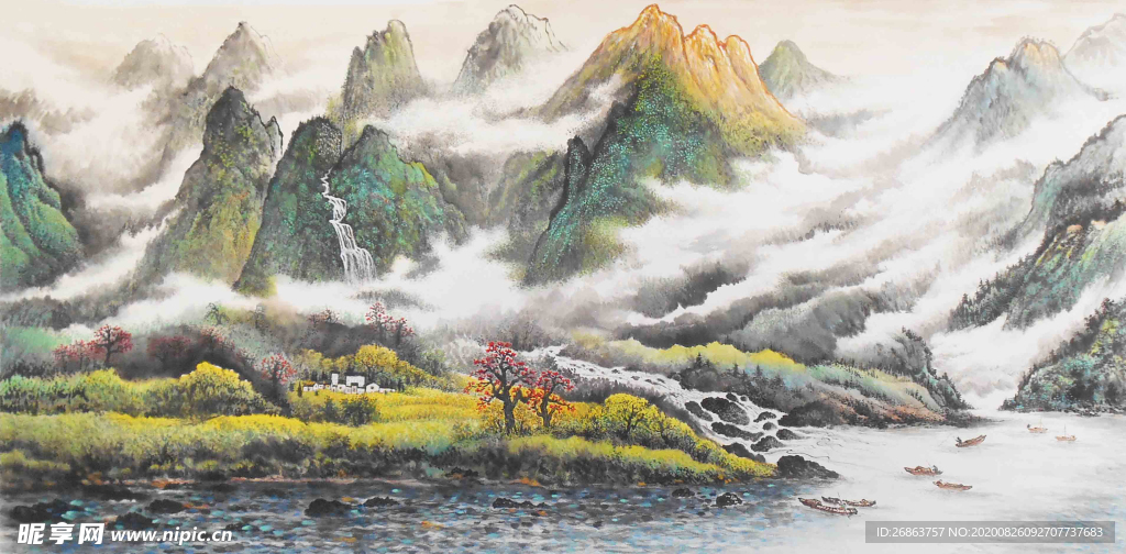 工笔山水画