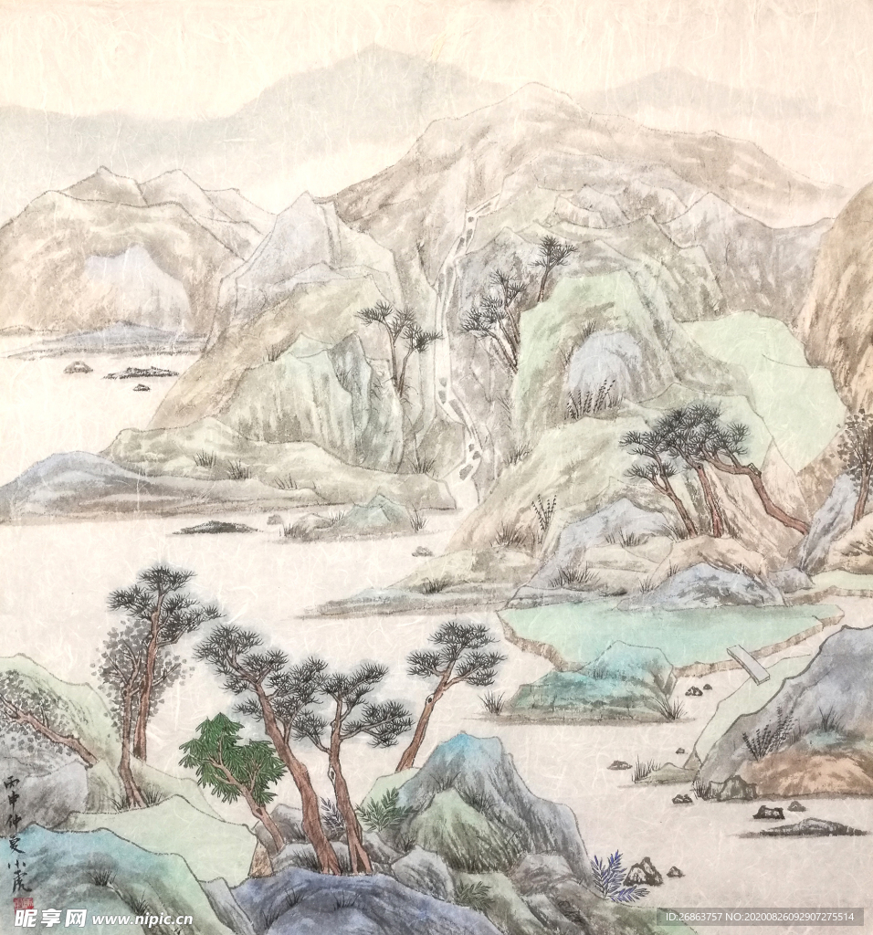 工笔山水画