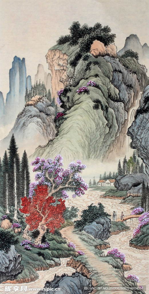 工笔山水画