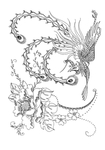 传统刺绣花纹线稿