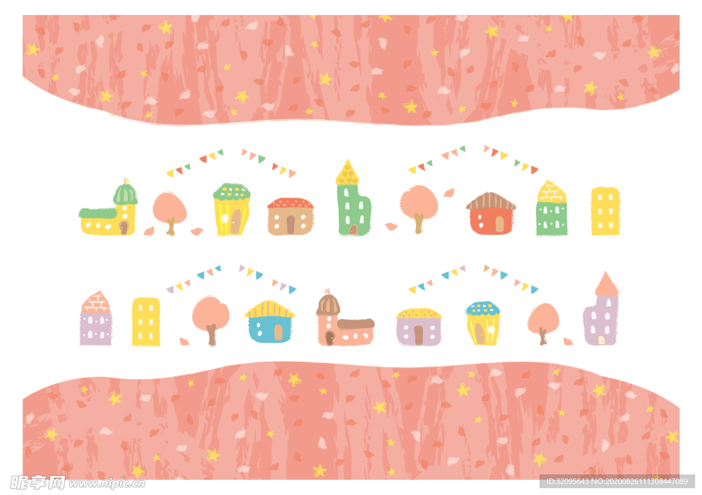 儿童插画 封面背景素材