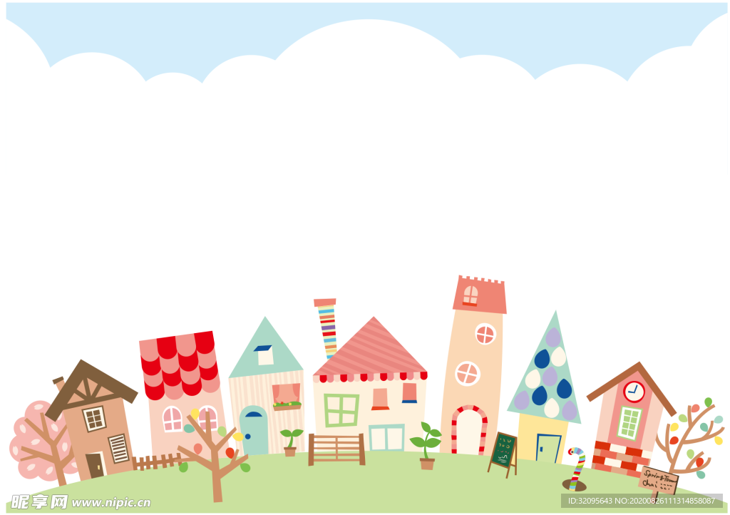 儿童插画 封面背景素材