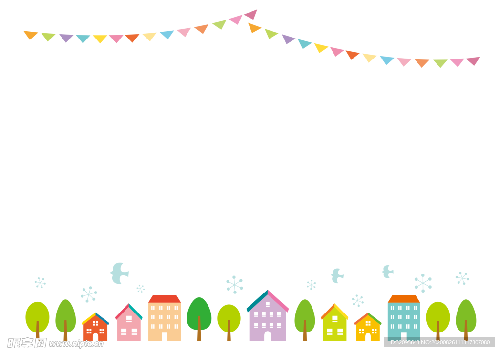 儿童插画 封面背景素材