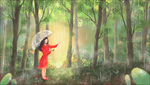森林里的少女