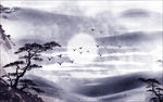 水墨山水风景画