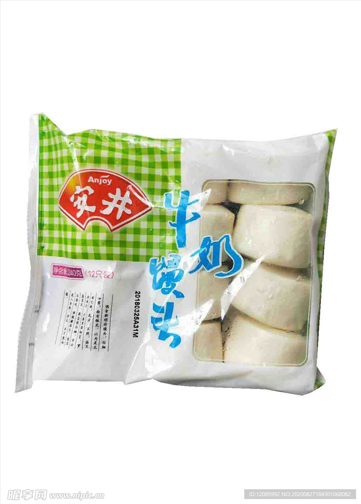 安井牛奶馒头240g