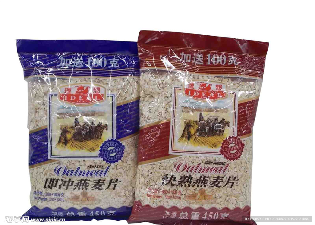 理想即冲快熟燕麦片450g