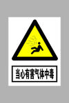 当心有害气体中毒标志