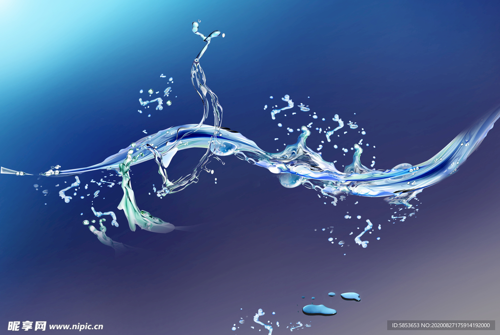 动感水 水元素 分层素材