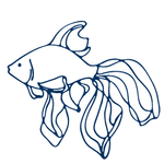 手绘海洋生物