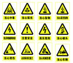 当心中毒 当心坠物 标志