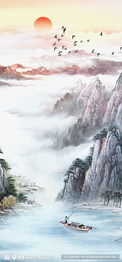 中国风新中式山水画