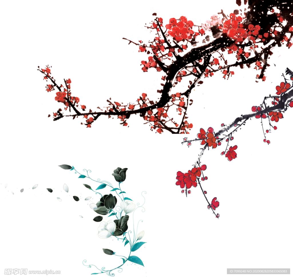 中国风水墨梅