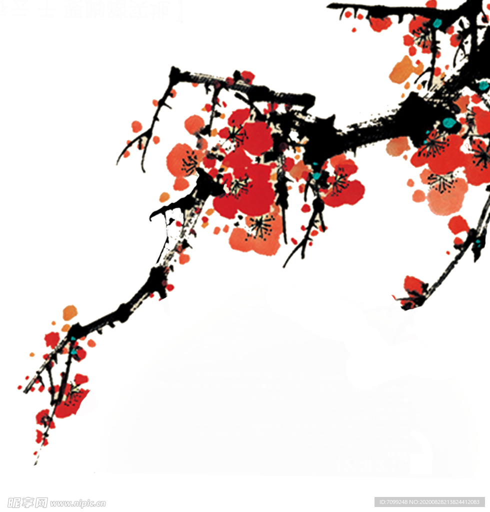 中国风水墨梅