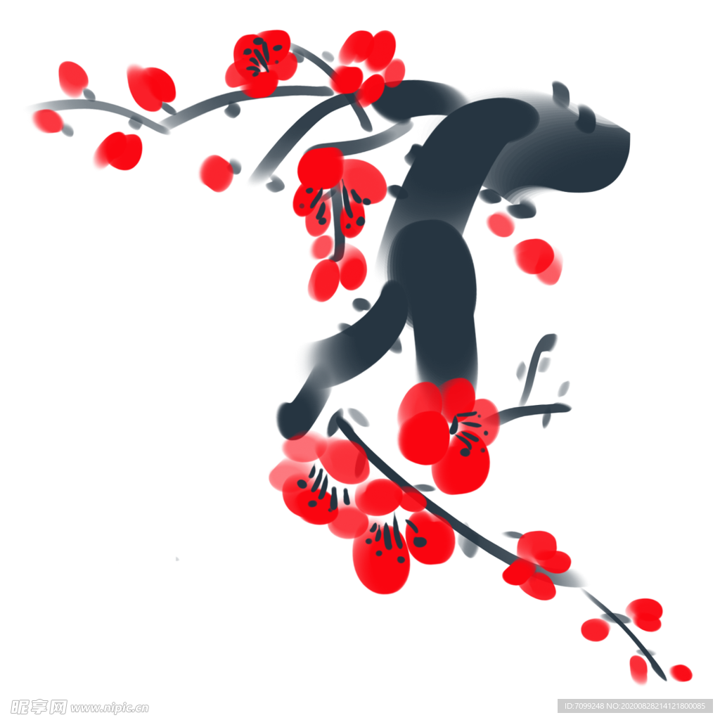 中国风水墨梅