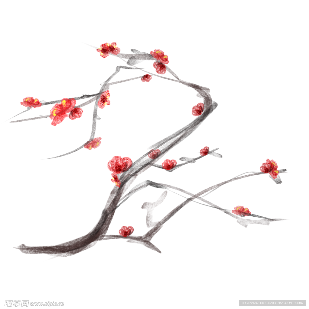 中国风水墨梅