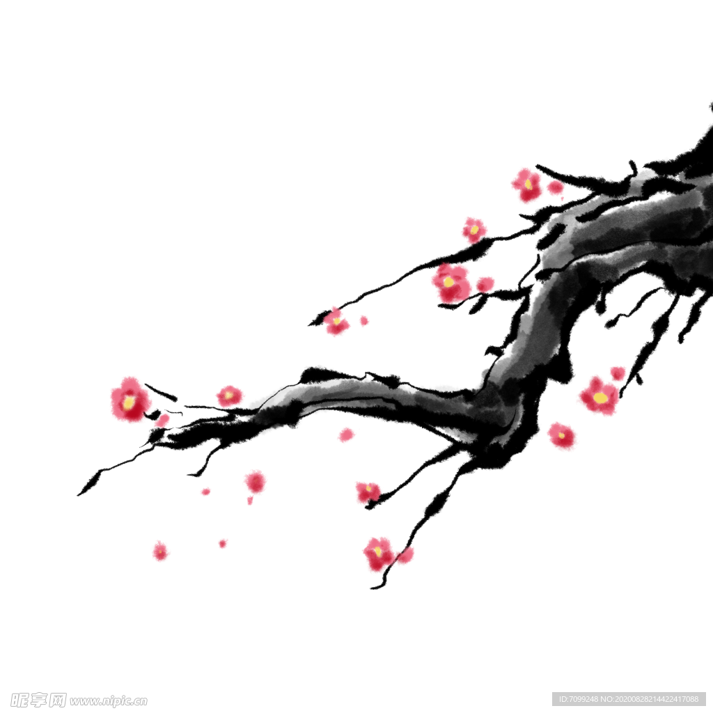 中国风水墨梅