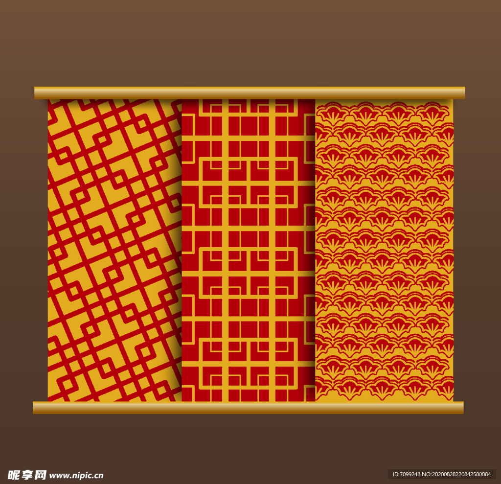 中国传统矢量底纹元素