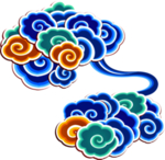 彩色祥云元素