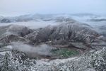 云龙太极图冬天雪景