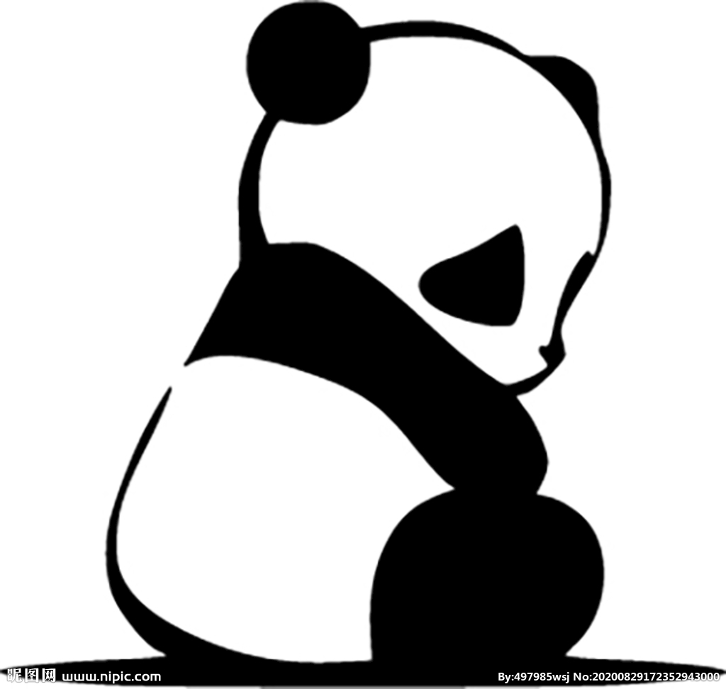 可爱熊猫插图