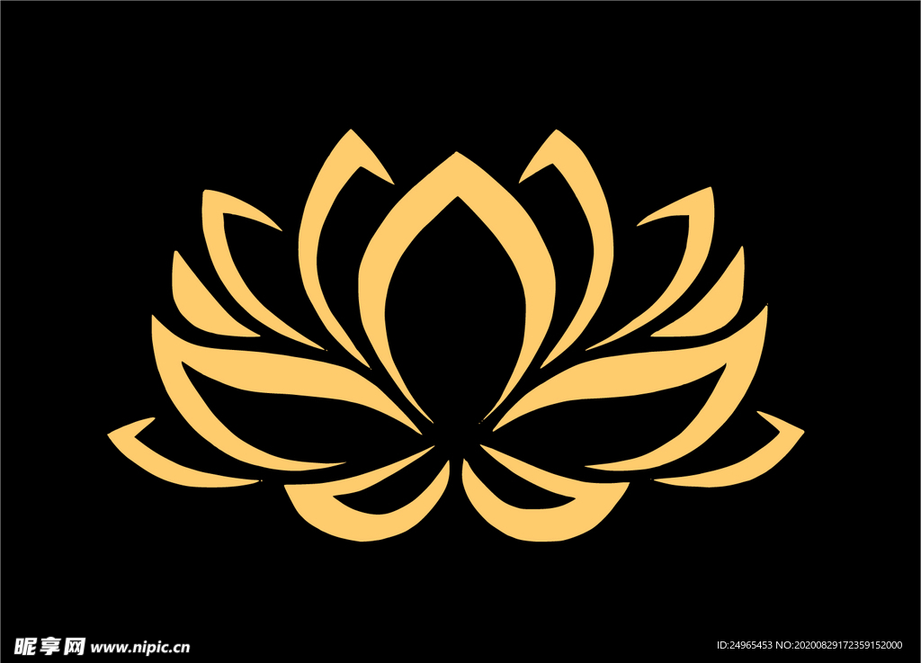 矢量金色莲花