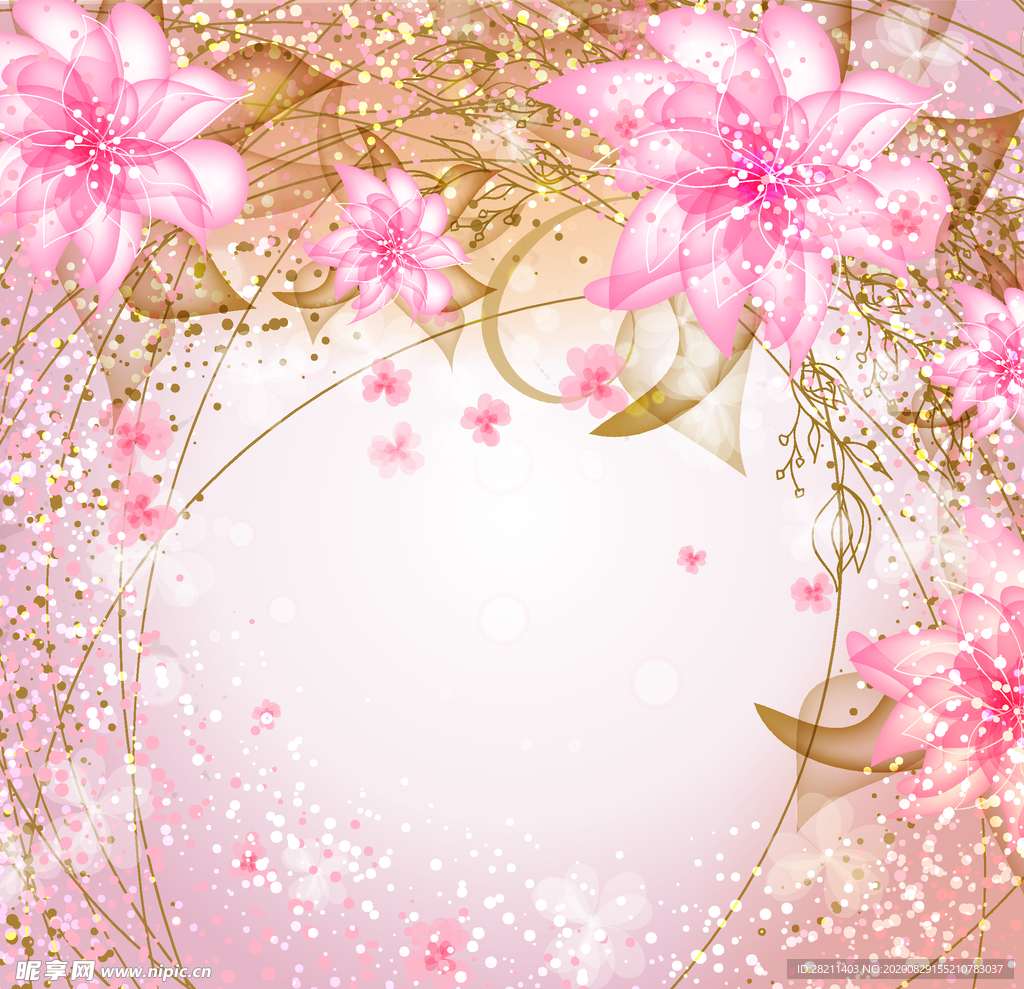 星空画百合花
