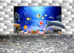海底世界5D3D背景墙海洋鱼