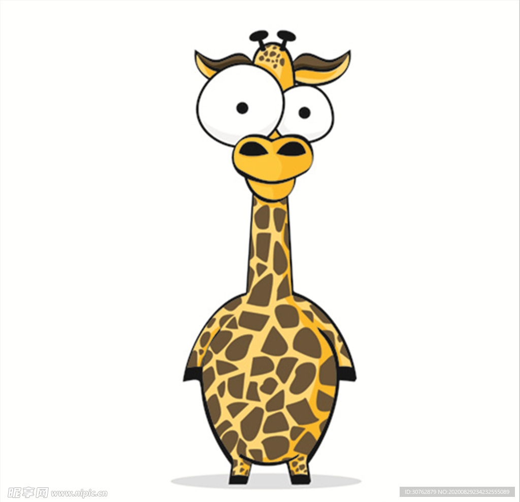 长颈鹿搞笑搞怪动物卡通大眼睛