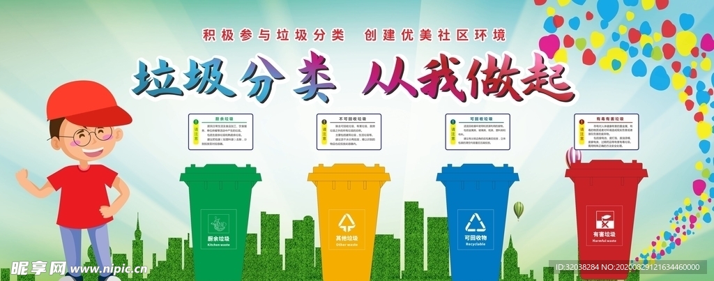 垃圾分类 爱护环境 讲文明