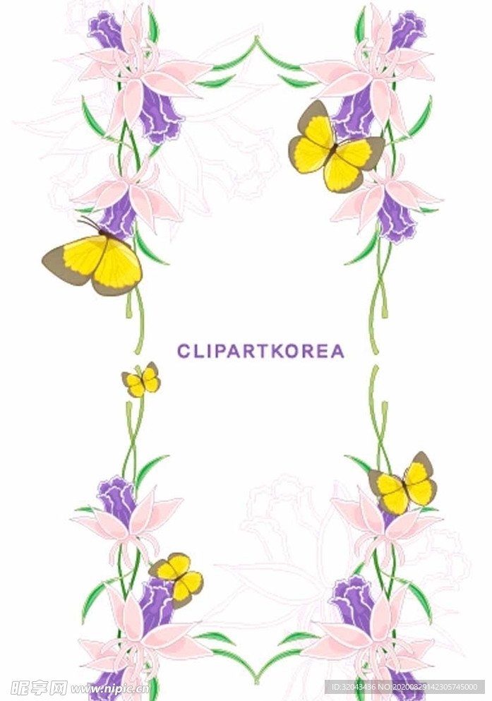 矢量花纹  矢量花环