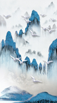 中国风新中式山水画
