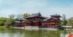 古代建筑池塘楼阁风景