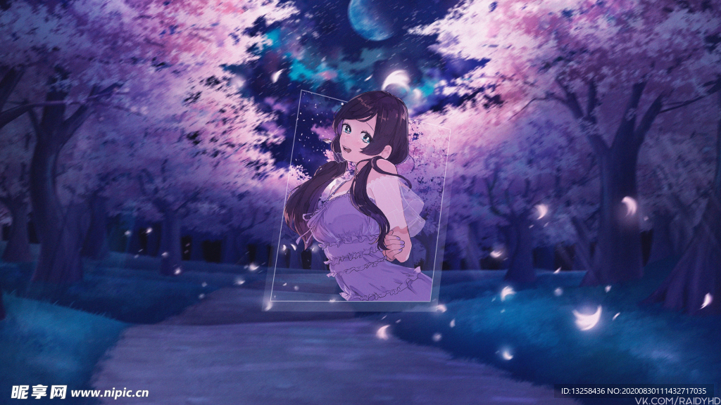 彩色动漫人物插画背景